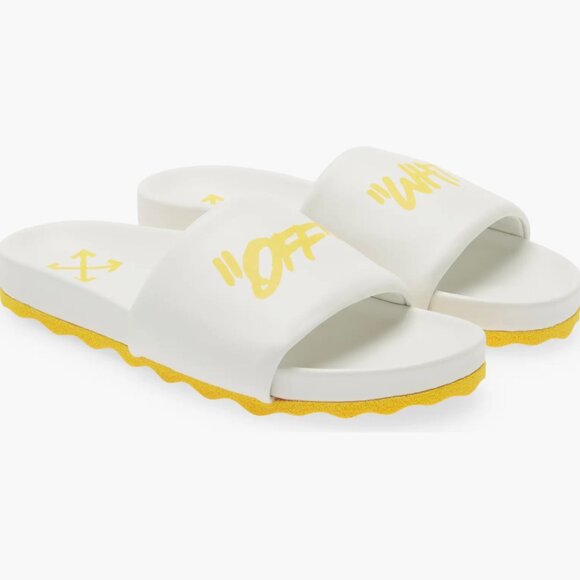 OFF-WHITE Quotes Leather Slide Sandal Men main image 4